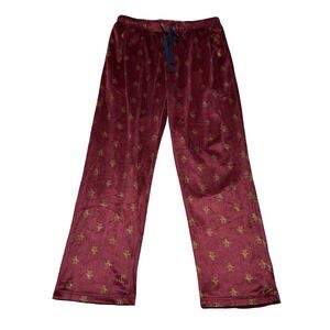 ORIGINAL PENGUIN BY MUNSINGWEAR ALL-OVER LOGO PAJAMA PANTS RED SIZE M 32 x 29